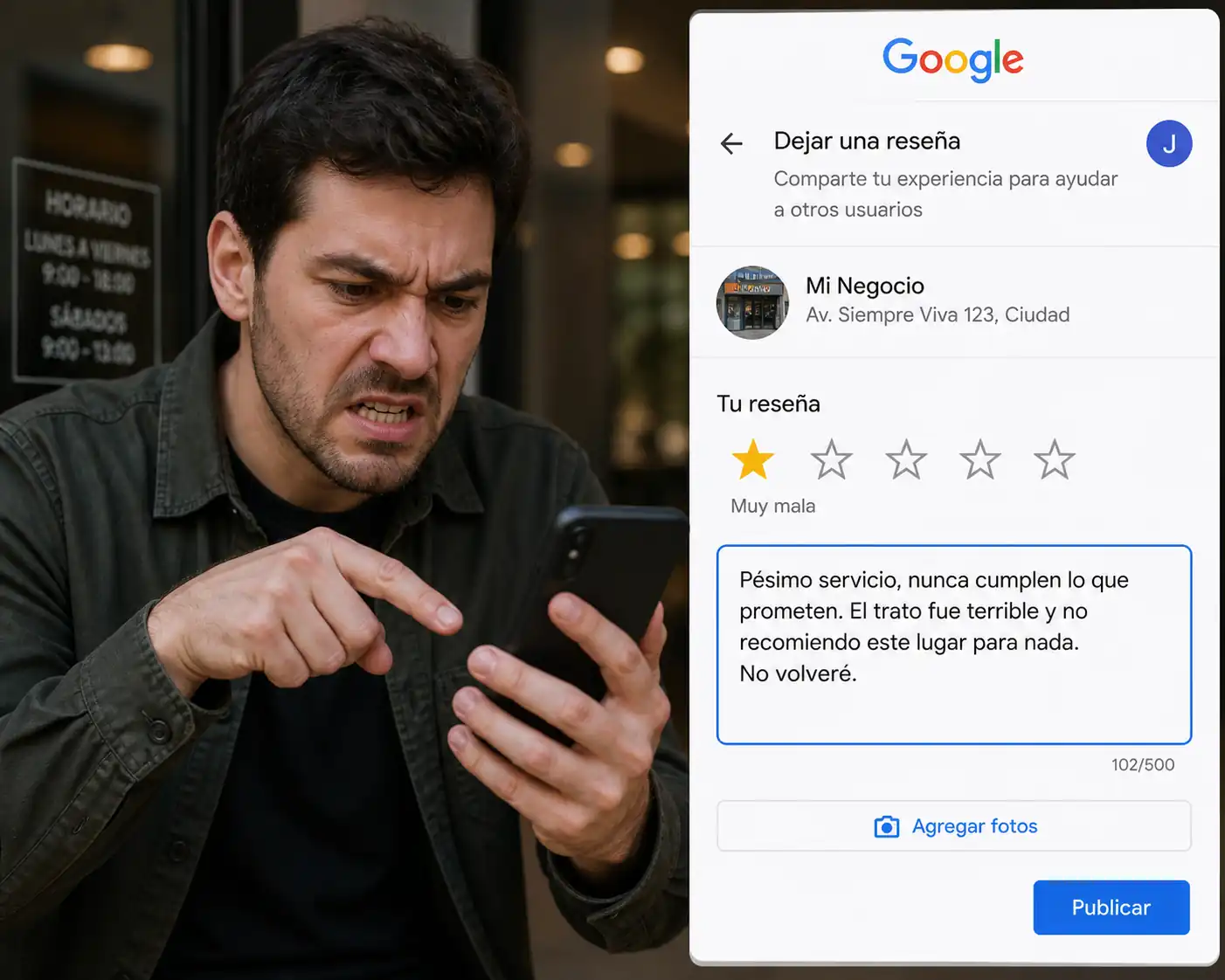 ¿Tu cliente se queja en Google en vez de hablarte a ti? Así le das el canal correcto